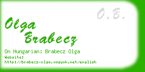 olga brabecz business card